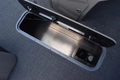 Slide: The Image of Storage compartment in 2026 Princecraft Quorum 25 RL boat, featuring sleek interior design. - 18