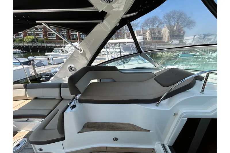 Slide: The Image of Luxurious interior of 2014 Sea Ray Sundancer 350 yacht with comfortable seating. - 9