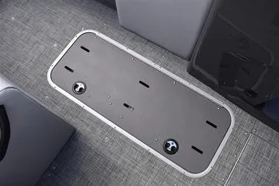 Slide: The Image of 2026 Princecraft Ventura 194 boat floor storage compartment, featuring a sleek, durable design. - 15