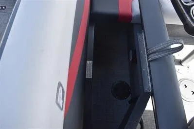 Slide: The Image of 2026 Princecraft Ventura 194 boat interior with seating and cup holder. - 20