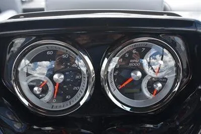 Slide: The Image of Dashboard of 2026 Princecraft Ventura 194 boat with speedometer and tachometer gauges. - 25