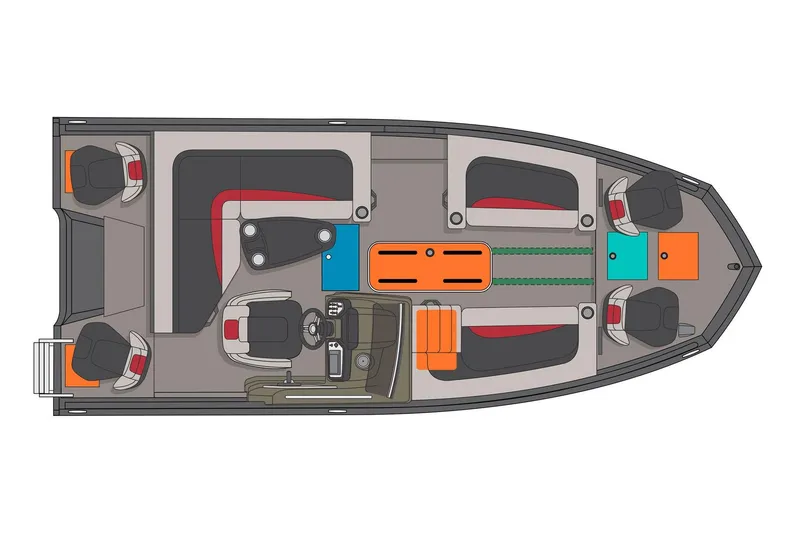 Slide: The Image of Manufacturer Provided Image: Top view layout of 2026 Princecraft Ventura 194 boat interior design. - 32