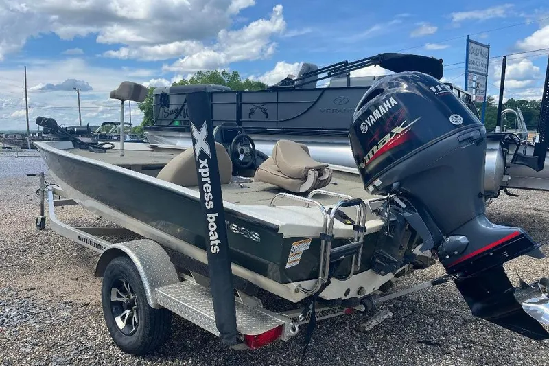 Slide: The Image of 2018 Xpress X17 Pro boat with Yamaha outboard motor on a trailer. - 3