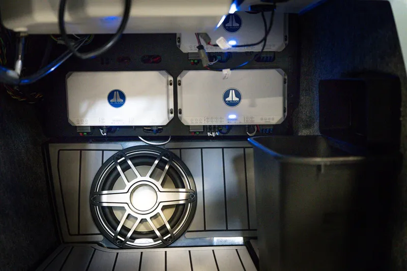 Slide: The Image of 2026 Nautique G23 audio system with JL Audio amplifiers. - 19