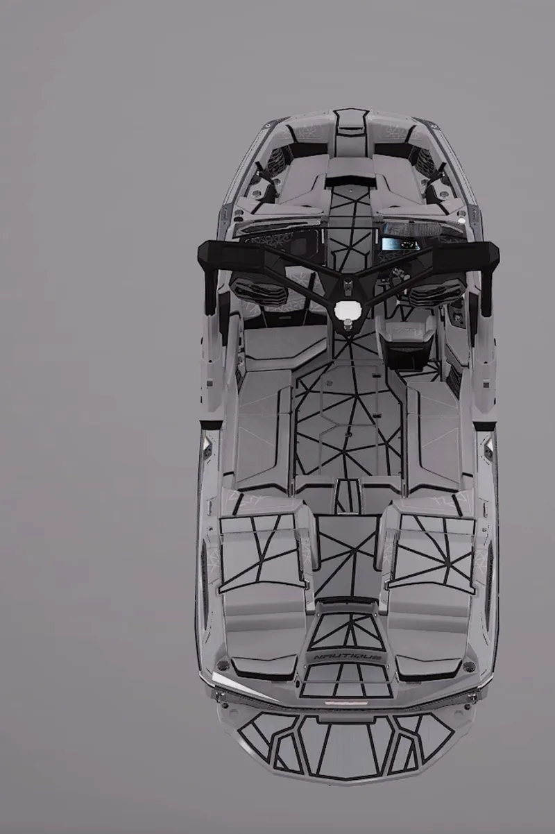Slide: The Image of 2026 Nautique Super Air Nautique G23 Paragon, top view, modern design. - 3