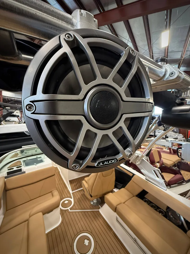 Slide: The Image of JL Audio speaker on MasterCraft XT22 boat, year 2021. - 20