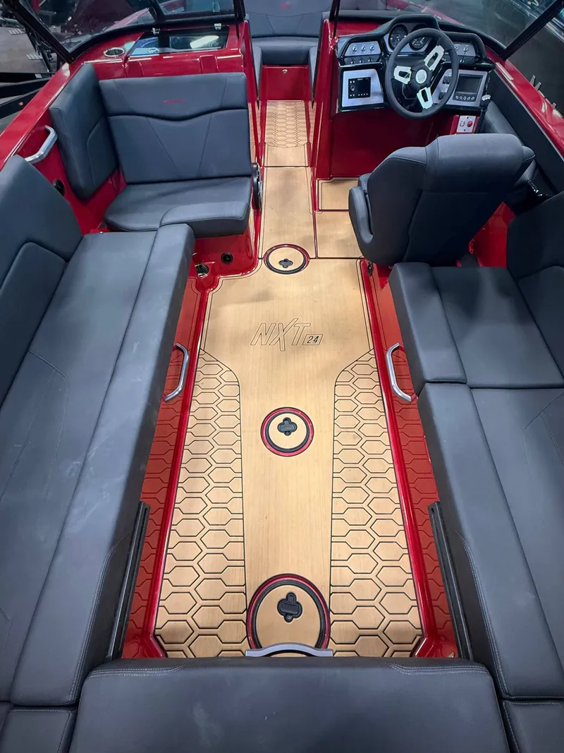 Slide: The Image of Interior of a 2022 MasterCraft NXT24 boat with stylish design. - 6
