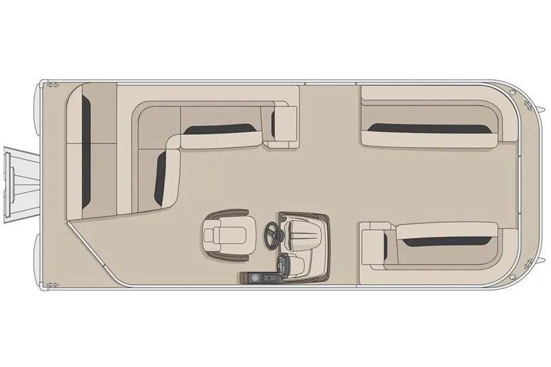 Slide: The Image of Manufacturer Provided Image: Top view of 2016 Princecraft Vectra 21 pontoon boat layout. - 10