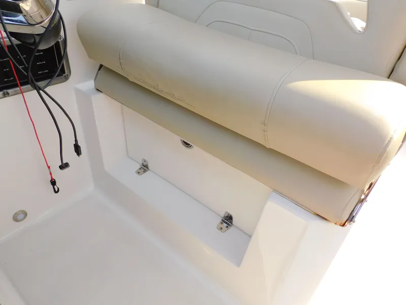 Slide: The Image of 2019 Monterey SPORT YACHT 295 seating area with cables. - 33