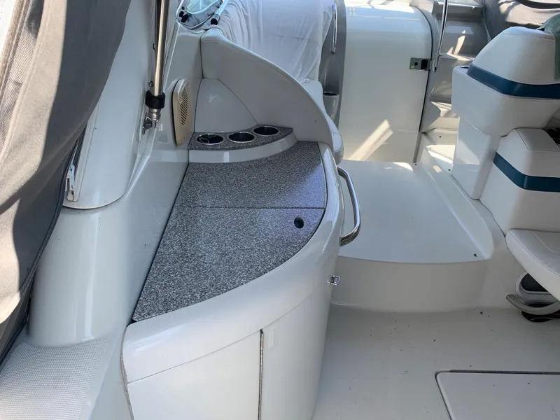 Slide: The Image of Interior of a 2005 Formula 34 PC boat with seating and counter space. - 13