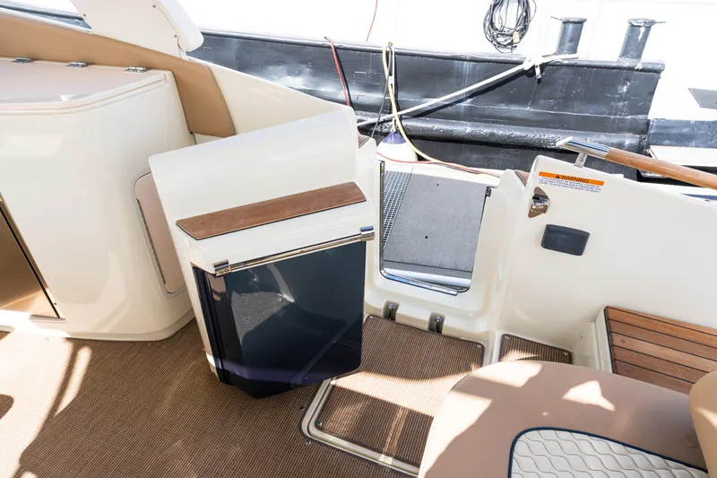 Slide: The Image of 2025 Chris-Craft Launch 35 GT interior with elegant seating and modern design elements. - 18