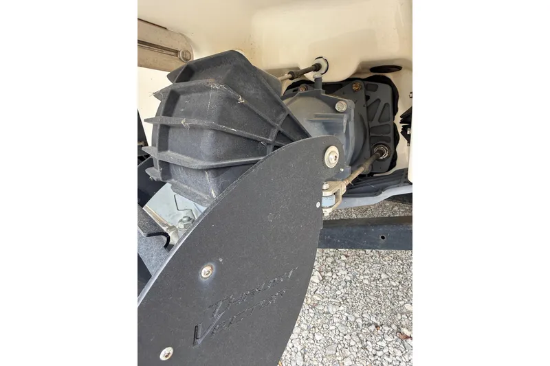 Slide: The Image of Close-up of 2019 Yamaha AR210 boat engine component. - 8