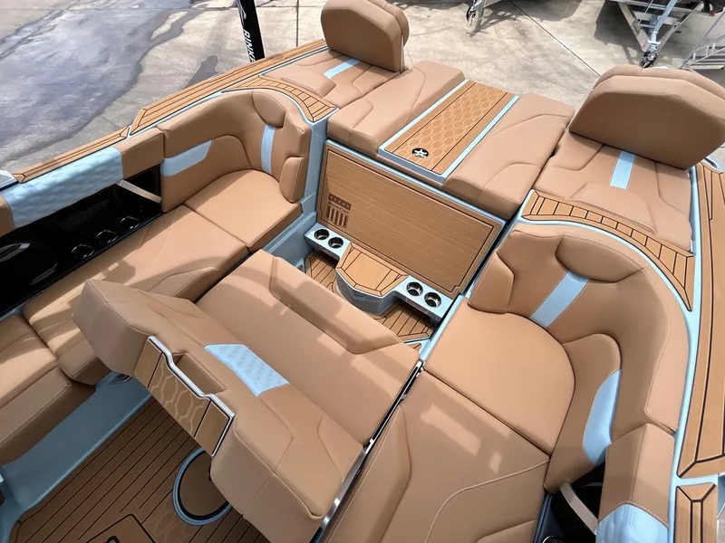 Slide: The Image of Interior of 2026 MasterCraft XT23 with luxurious seating. - 49