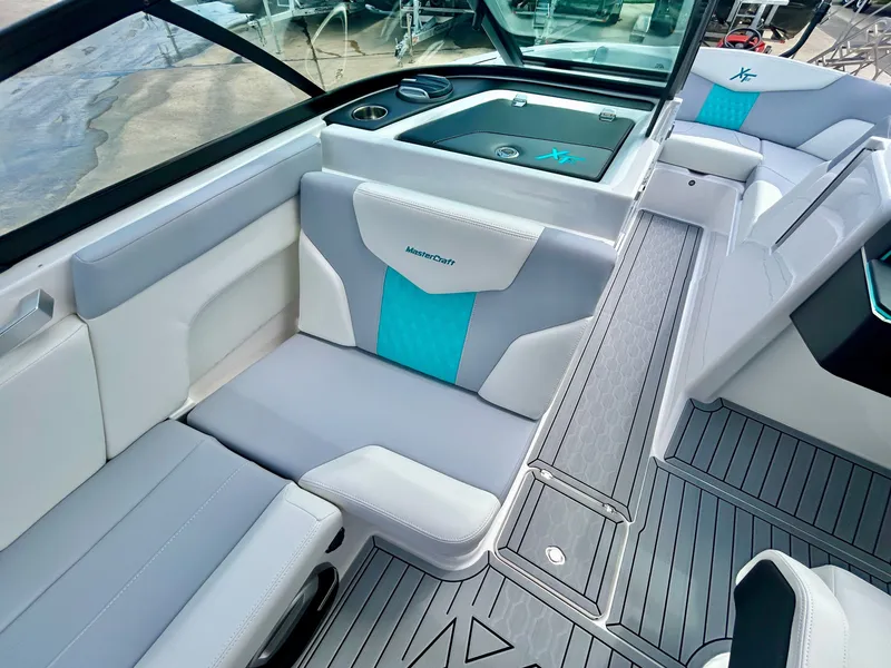 Slide: The Image of Interior of 2026 MasterCraft XT22 with modern seating and design. - 35