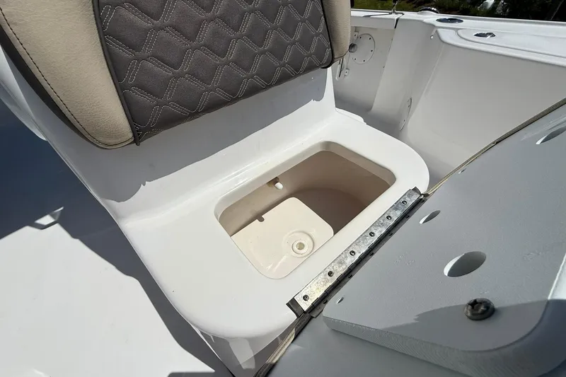 Slide: The Image of Tidewater 1910 Bay Max 2021 boat seat with built-in storage compartment. - 10