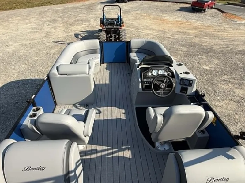 Slide: The Image of 2026 Bentley Pontoons Legacy 223 Navigator with luxurious interior. - 7