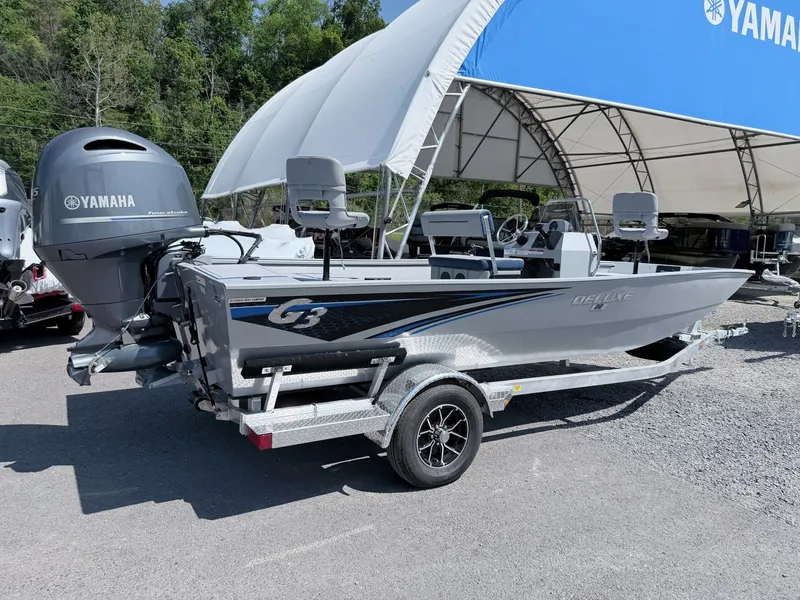 Slide: The Image of 2026 G3 Gator Tough 20CCJ DLX boat with Yamaha engine. - 8
