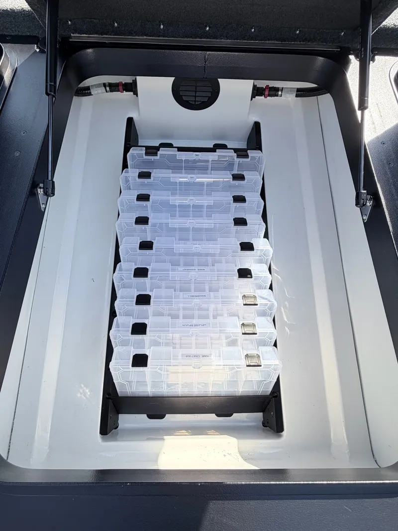 Slide: The Image of Skeeter ZX200 2022 boat with organized storage for fishing gear. - 3