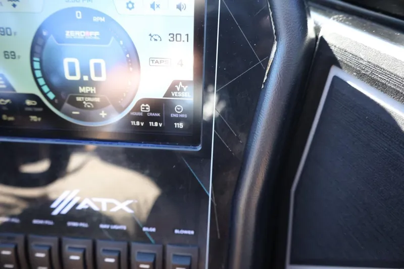 Slide: The Image of Dashboard of 2021 ATX Surf Boats 22 Type-S with digital display and controls. - 27
