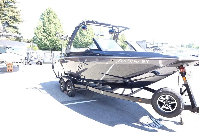 Slide: The Image of 2021 ATX Surf Boats 22 Type-S on trailer in outdoor setting. - 7