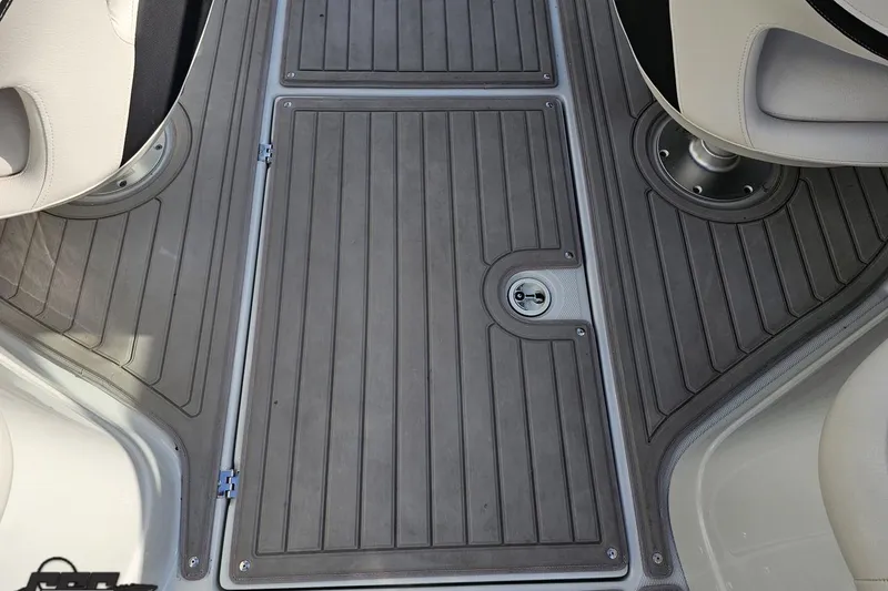 Slide: The Image of 2019 Crownline 275 SS boat interior flooring with sleek, modern design. - 63