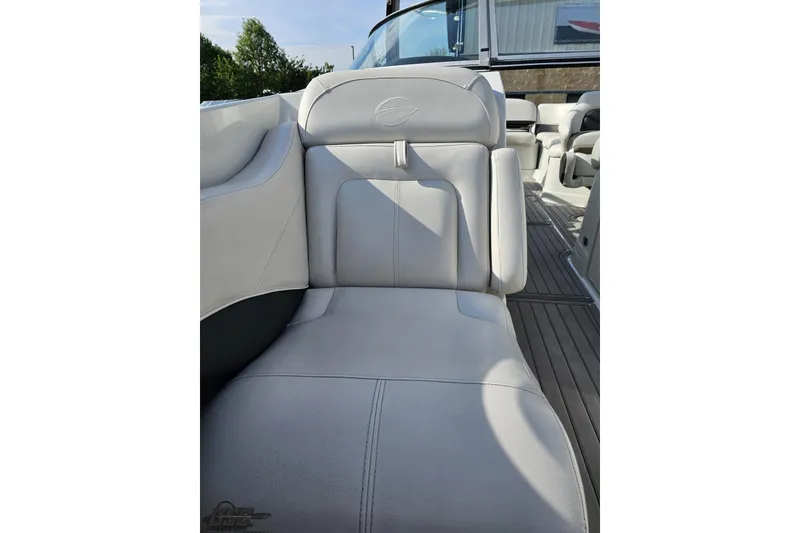 Slide: The Image of Luxurious seating on 2019 Crownline 275 SS boat, featuring sleek design and comfort. - 99