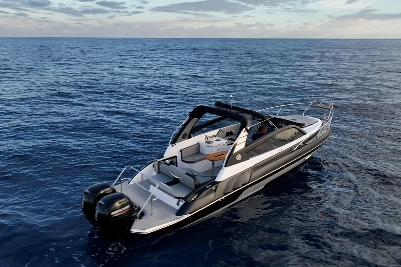 The Image of Luxury Hanover 305 yacht cruising on open sea, 2027 model. - 1