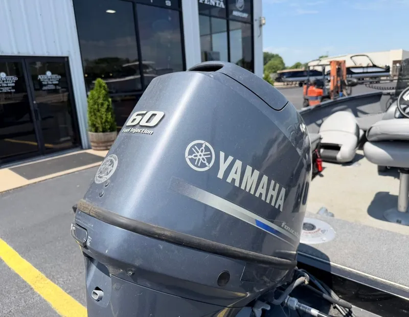 Slide: The Image of Yamaha 60 HP outboard motor on a 2012 G3 V167 boat. - 16