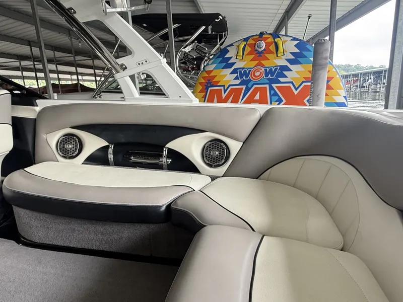 Slide: The Image of Interior of 2012 Malibu Wakesetter 23 LSV with speakers and WOW Max tube. - 11