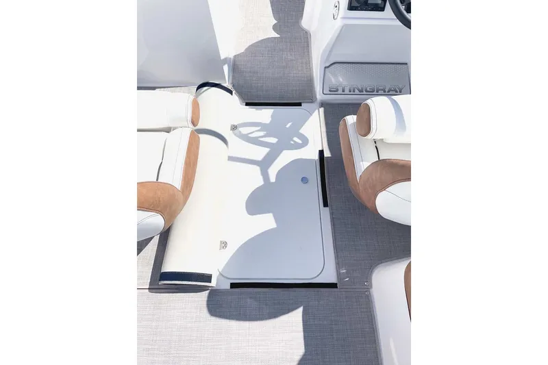 Slide: The Image of Interior of Stingray 191 DC boat, model year 2026. - 2