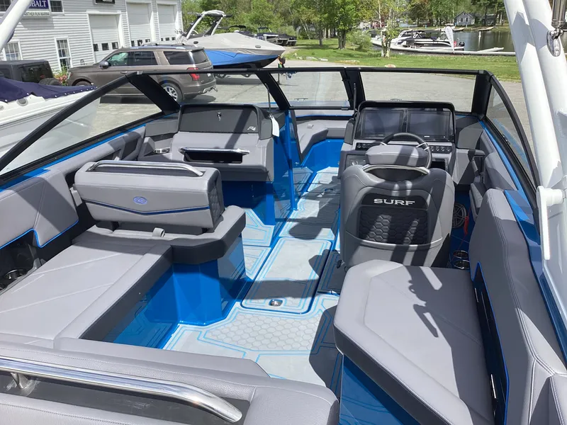 Slide: The Image of Interior of 2026 Cobalt R4 Surf with modern seating and dashboard. - 5