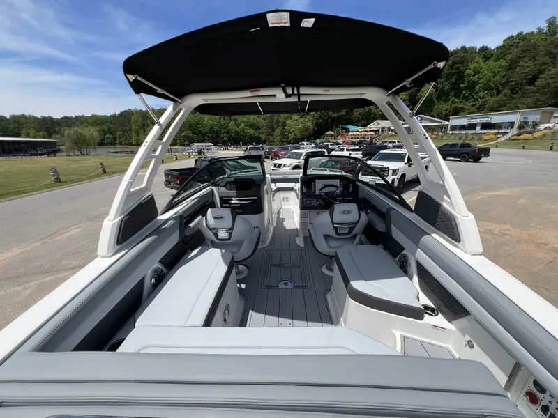 Slide: The Image of Interior of Chaparral SSX 6 boat, 2026 model, parked outdoors. - 3