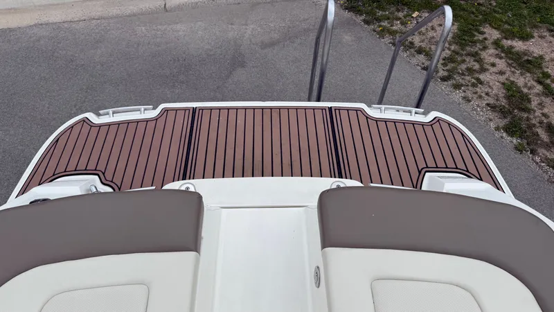 Slide: The Image of Rear view of 2013 Sea Ray 270 SLX with teak deck. - 5