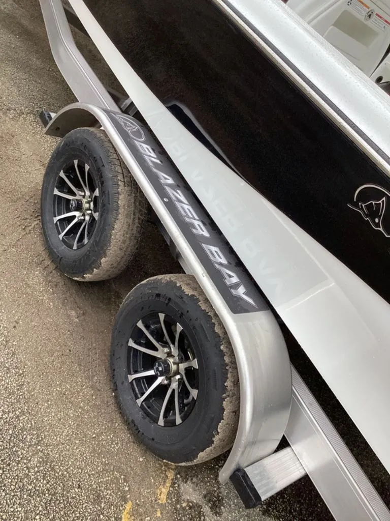 Slide: The Image of Blazer PureBay 2400 boat trailer with stylish wheels, year 2026. - 14