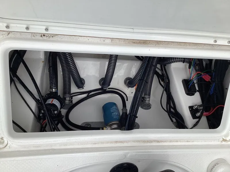 Slide: The Image of Interior view of Blazer PureBay 2400 boat, model year 2026. - 24
