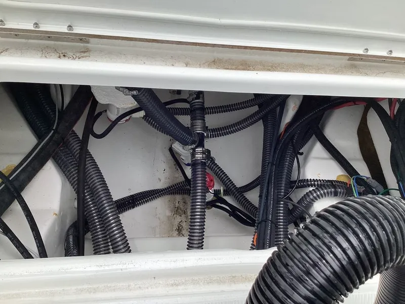 Slide: The Image of Interior wiring of a 2026 Blazer PureBay 2400 boat. - 25