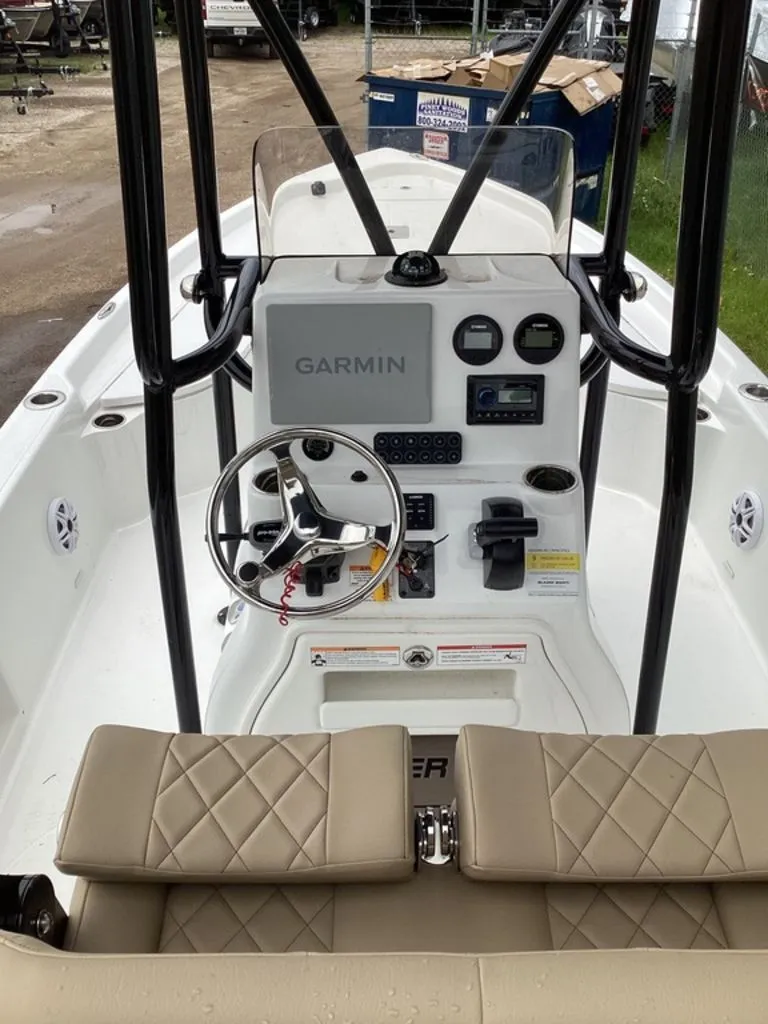 Slide: The Image of Interior view of Blazer PureBay 2400 boat, model year 2026. - 27