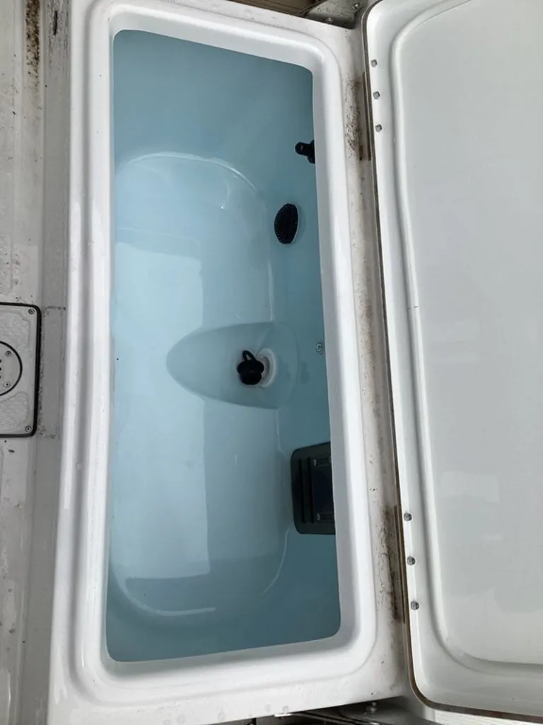 Slide: The Image of Interior view of Blazer PureBay 2400 boat, model 2026. - 28