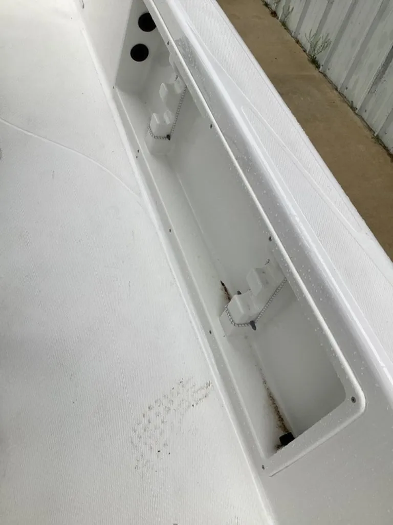 Slide: The Image of Interior view of 2026 Blazer PureBay 2400 boat model. - 32
