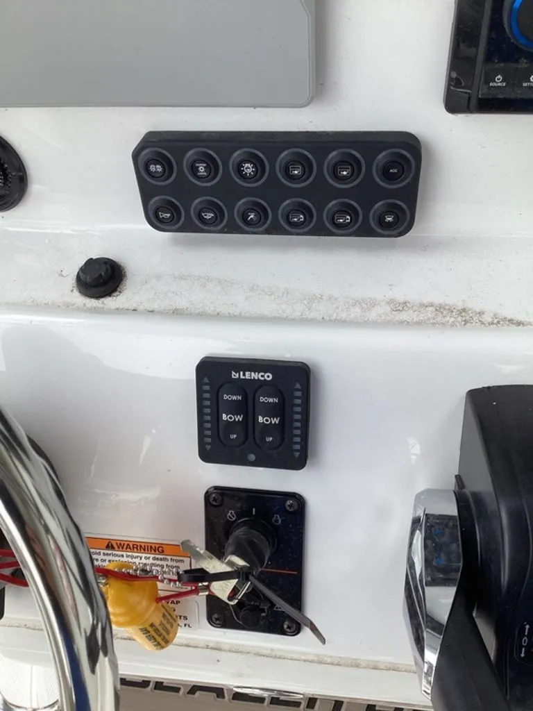 Slide: The Image of Control panel of Blazer PureBay 2400 boat, model 2026. - 36