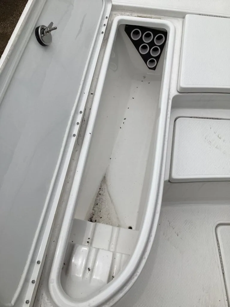 Slide: The Image of Interior view of Blazer PureBay 2400 boat storage compartment, 2026 model. - 48