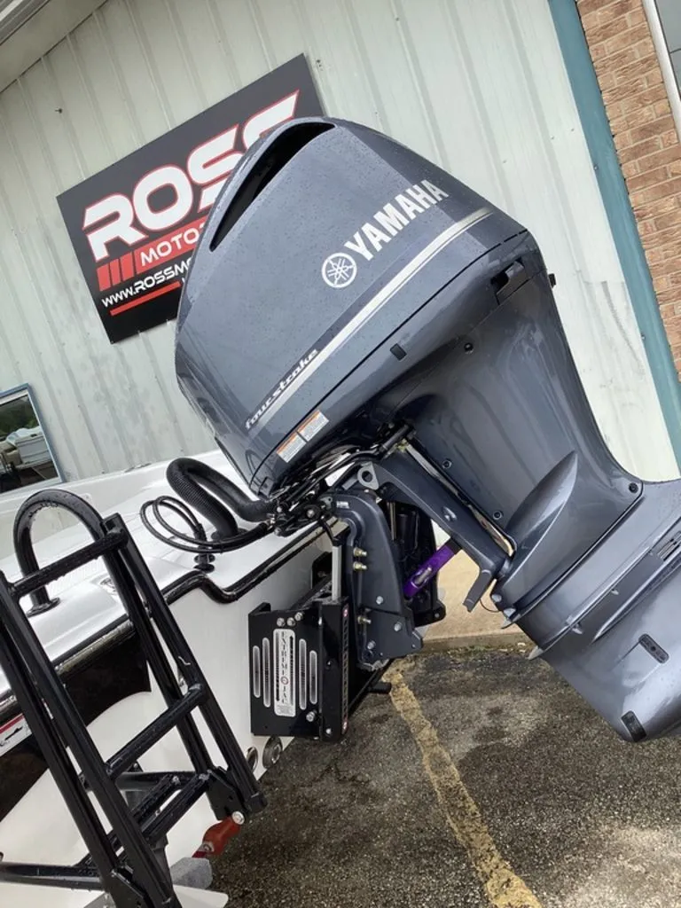 Slide: The Image of Yamaha outboard motor on Blazer PureBay 2400 boat, year 2026. - 8