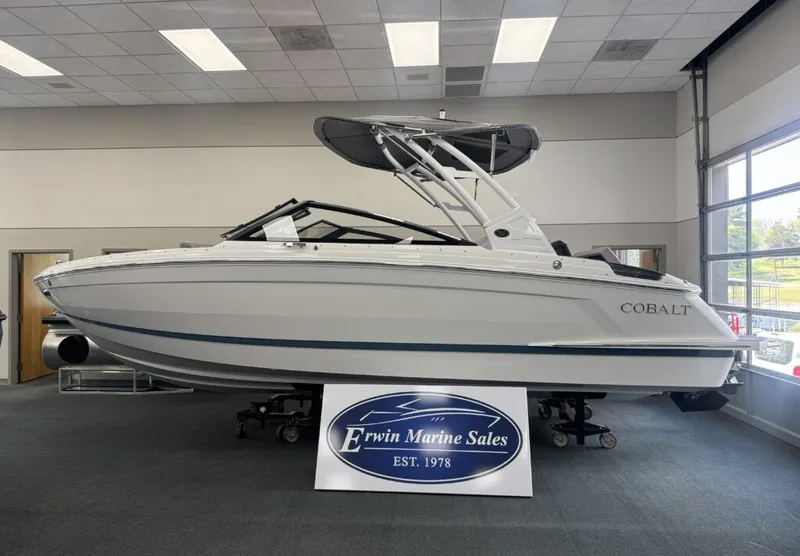 The Image of 2026 Cobalt R4 boat displayed at Erwin Marine Sales. - 1
