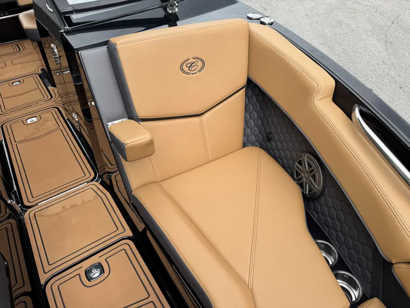 Slide: The Image of Luxurious seating in the 2026 Cobalt R6 Surf boat. - 24