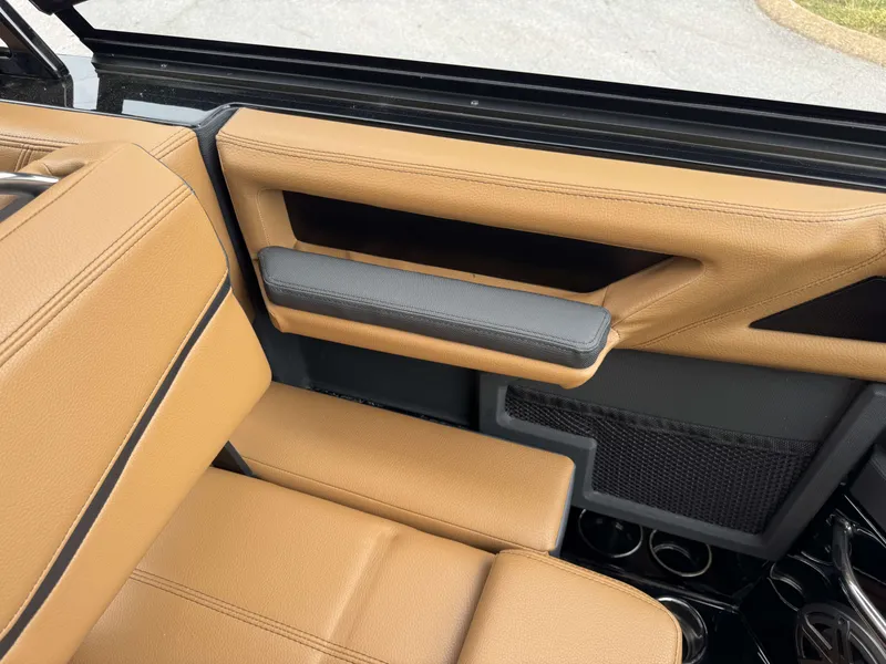 Slide: The Image of Interior of 2026 Cobalt R6 Surf with brown leather seats. - 29