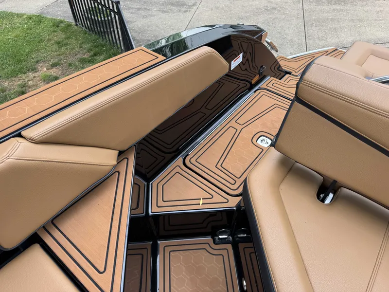 Slide: The Image of Interior of 2026 Cobalt R6 Surf with brown leather seats. - 33