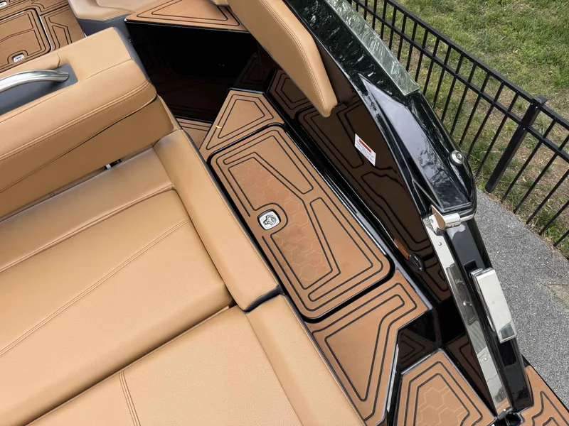 Slide: The Image of Interior of 2026 Cobalt R6 Surf with brown leather seats. - 38