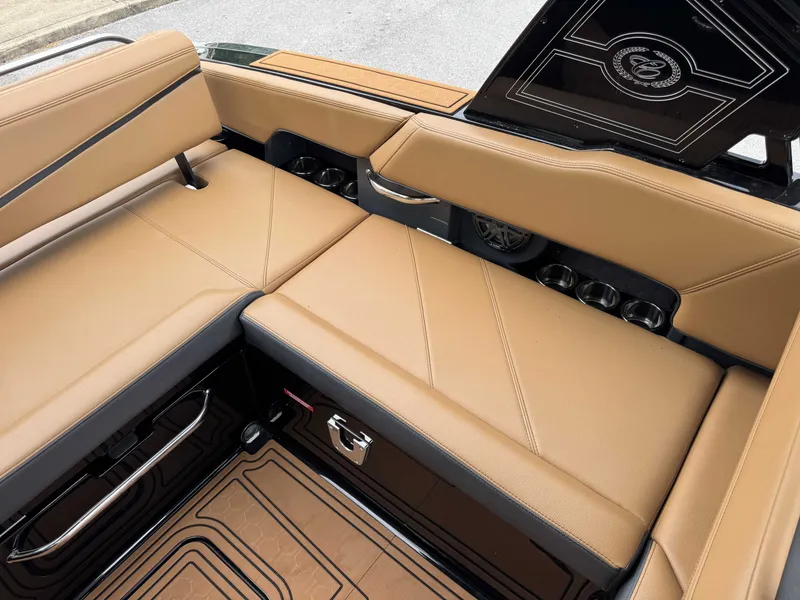 Slide: The Image of Interior of 2026 Cobalt R6 Surf with beige leather seats. - 39