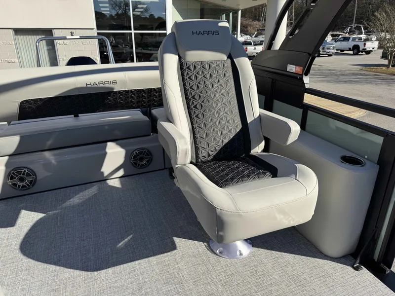 Slide: The Image of Luxurious seating in Harris Solstice 230 SLDH boat, 2026 model. - 18