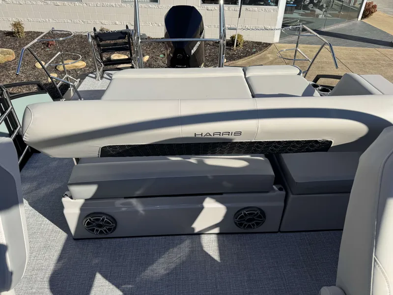 Slide: The Image of 2026 Harris Solstice 230 SLDH boat with luxurious seating area. - 5